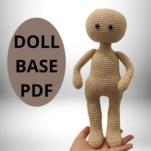 Amigurumi Doll Base Crochet Pattern: 14-inch Customizable Doll (PDF)