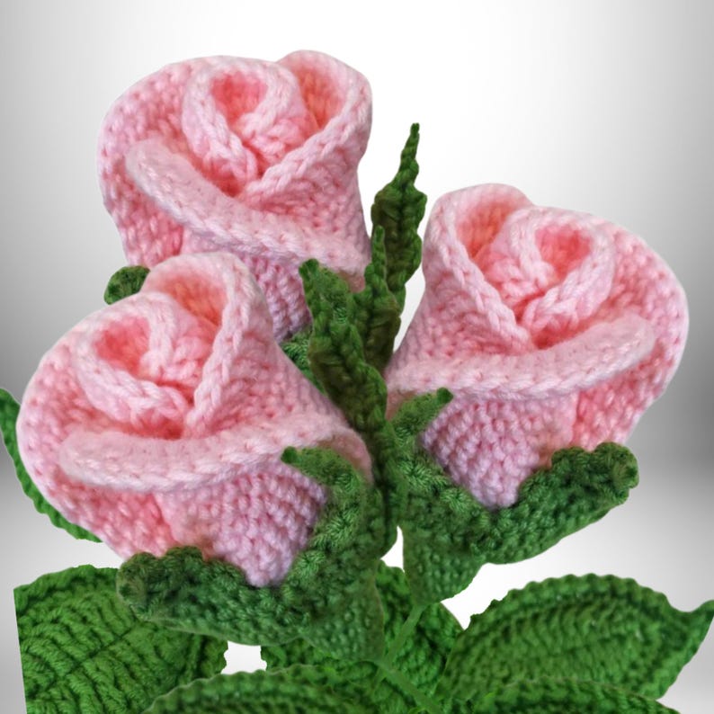 Crochet Rose Pattern: Photo Tutorial (PDF Pattern) - Etsy