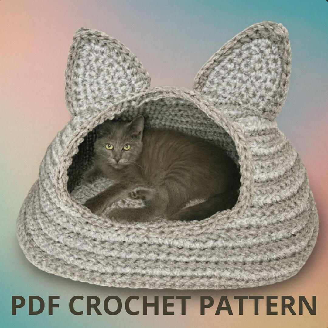 Crochet Cat House PDF Pattern: DIY Pet Bed, Cat Lover Gift - Etsy UK