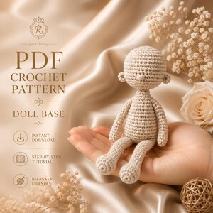 Patrón de crochet base de muñeca Amigurumi (PDF)