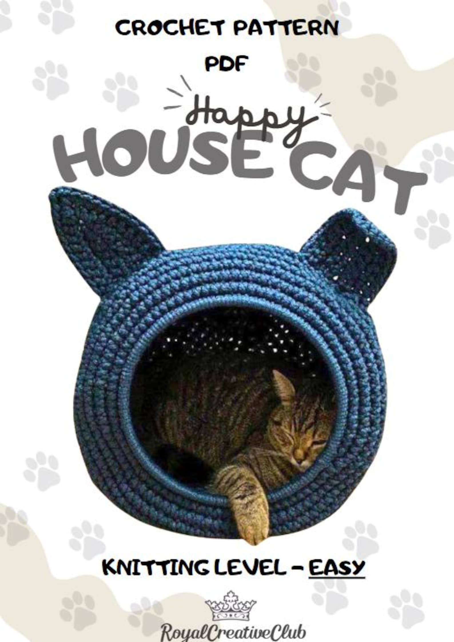 Crochet Cat House PDF Pattern: DIY Pet Bed, Cat Lover Gift - Etsy