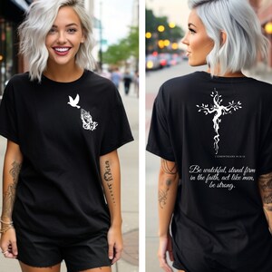 Personalized/Customized Scripture Verse Tee: Personalized Expression of Faith. Christianity faithful printing. Personalized Scriptural Based