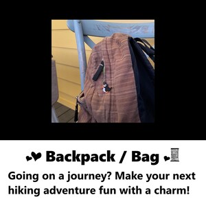 Backpack or bag charm. Going on a journey? Make your next hiking adventure fun with a charm! Handmade cute backpack zipper pull charm tag cute zippers embroidered puffin bird fun cute kawaii gift embroidery #puffin #penguin #gifts #handmade