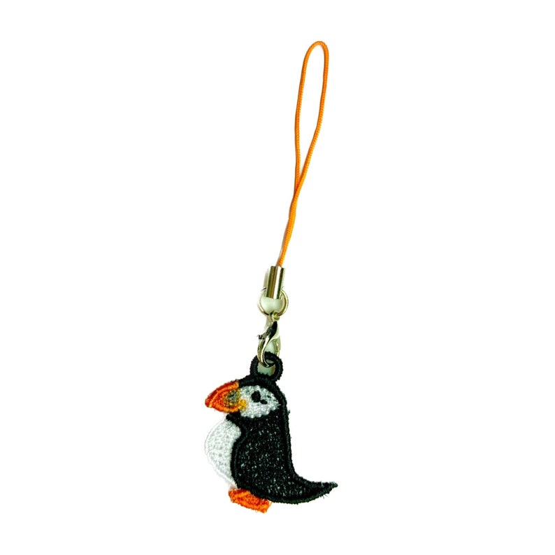 Handmade cute embroidery charm, embroidered puffin bird sea parrot. Unique charm to decorate your fashion accessories and bring a smile to your day  #embroidery #embroidered #charm #accessories #charms #gift #puffin #christmas #gifts #handmade