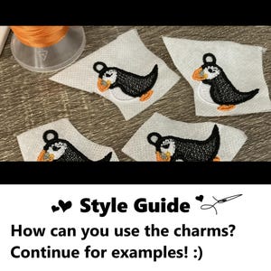 Style guide header photo. How can you use the charms? Continue for examples.