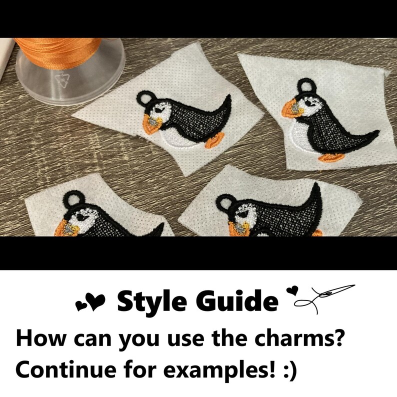 Style guide header photo. How can you use the charms? Continue for examples.