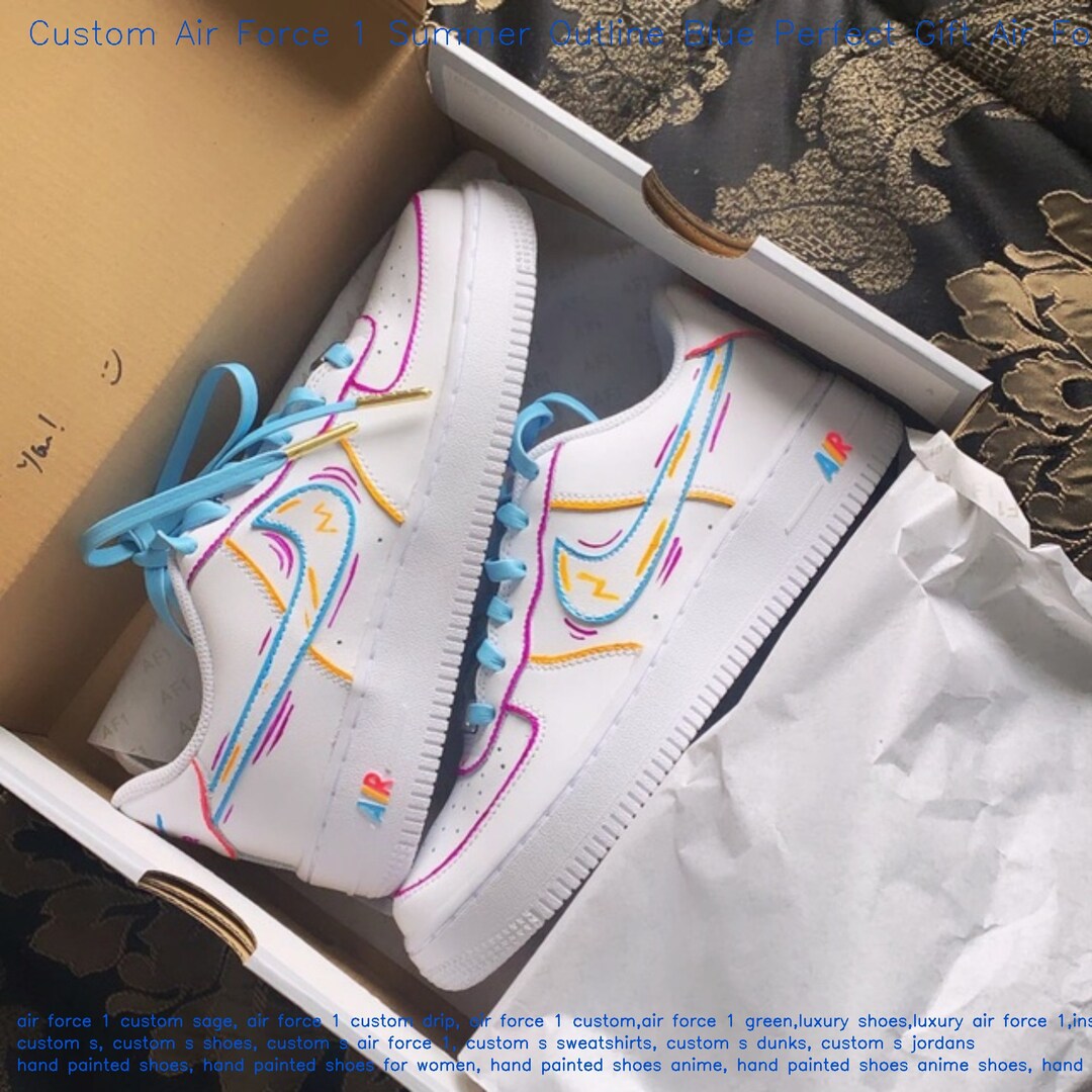 air force 1 blue outline