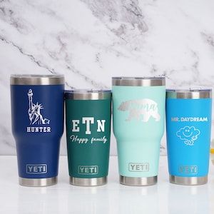 Copo YETI personalizado de 30 onças / 20 onças, Yeti gravado, presente de treinador, presente de feriado, copo personalizado, gravado a laser, Yeti com tampa Magslider, copo