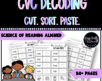 Phonics Worksheets-cvc Color by Code. Spring Theme. Prek/kindergarten ...