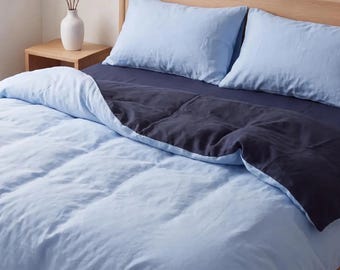 2 toned Duvet Cover, Queen cotton Bedding, Custom sizes
