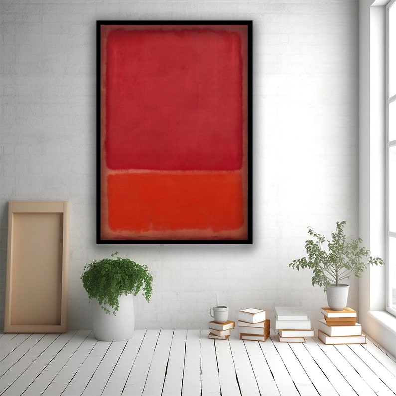 Mark Rothko Red and Orange Canvas Wall Art, Mark Rothko Canvas Print