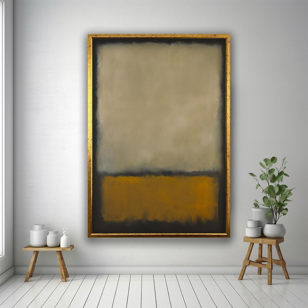 Mark Rothgow Mark Rothko Print Art, Mark Rothko Beige et Yellow Canvas Wall Art ...