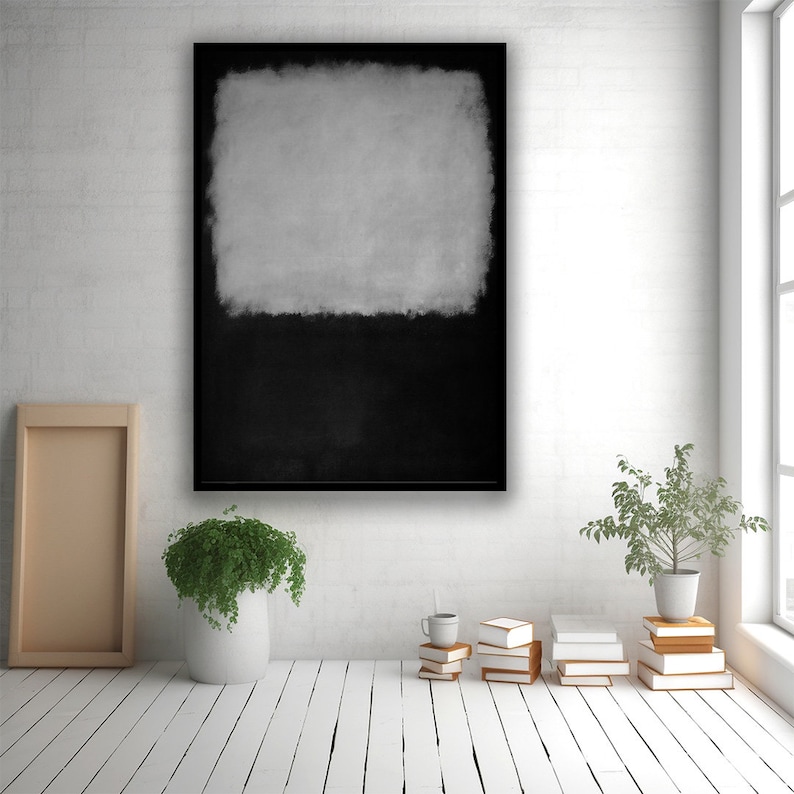 Mark Rothko Black and Grey Canvas Wall Art, Mark Rothko Production ...