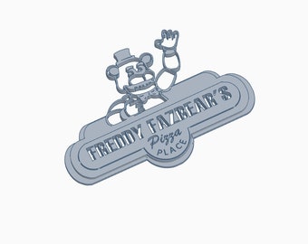 Five Nights at Freddy's "Freddy Fazbear's Pizza Place" 3D Sign Wall/Desk Decoration - Model for 3D printing