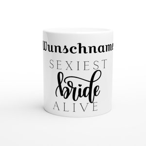 11oz Ceramic Mug, Braut, Brauttasse, Brautgeschenk, Personalisierbar, Wunschname
