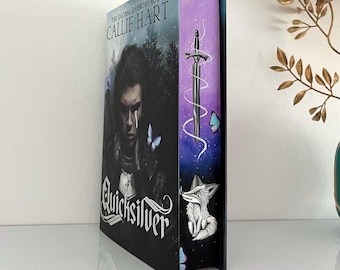 Libro de fantasía con cantos pintados a mano / Edición especial con cantos pintados