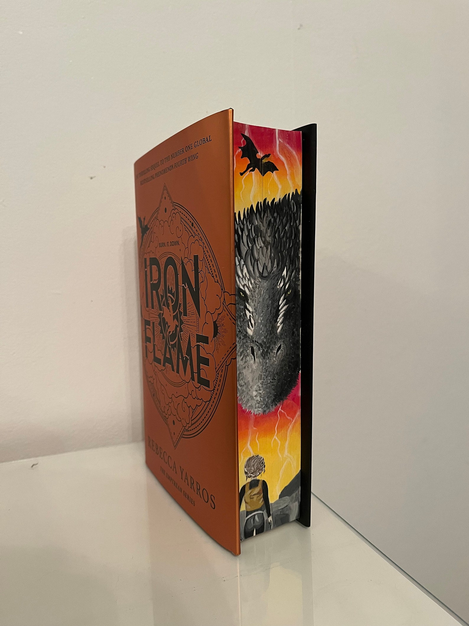Preorder Iron Flame Book Edge Painting Etsy