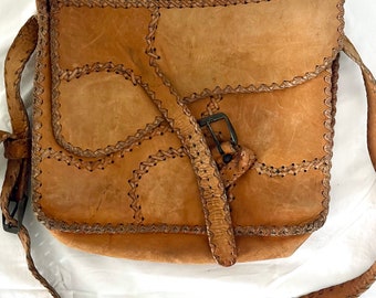 Vintage Genuine Leather Messenger Bag