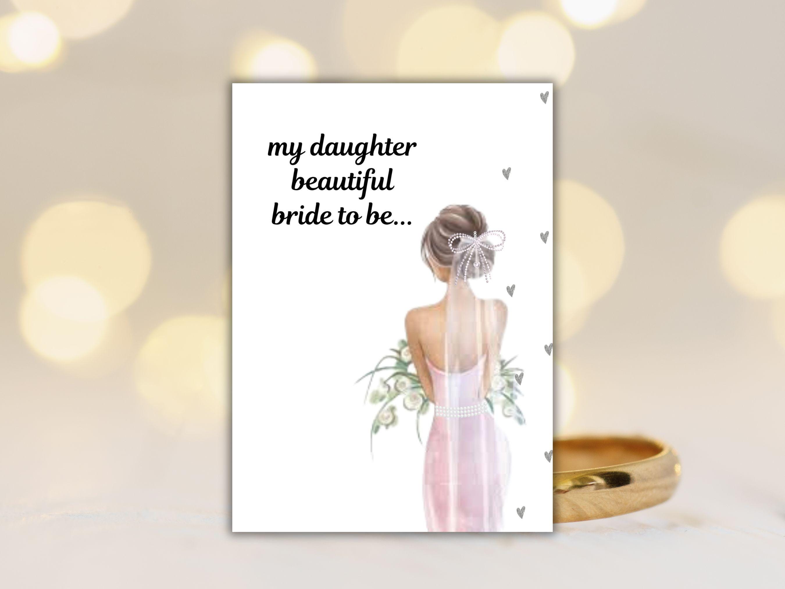 dress for daughter's bridal shower Card From Mother: Daughter Bride-to-be (instant Download, PDF & JPG Files) Each cookie comes individually