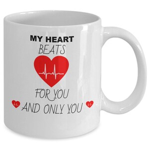 My heart beats for you, valentines’ gifts for girls boys mom dad, valentines day gifts for her him boyfriend girlfriend kids, valentines ...