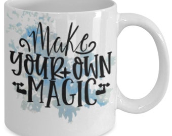 Make your own magic white ceramic mug for holiday and office co-workers –11 oz make your own magic coffee mug for retirement gift