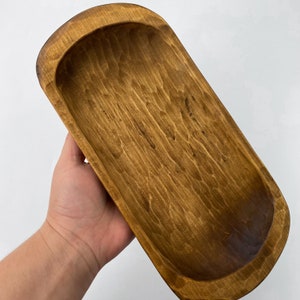 Wooden Carved Dough Bowls, Rustic Bowl, Decorative Bowl for New Home, Primitive Fruit Bowl for Coffee Table, Bread Baskets, Handmade Gift