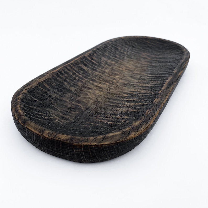 Long Dough Bowl Black, Wooden Dough Bowls, Bread and Fruit Bowl, Long