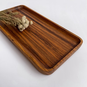 Handmade Walnut Wood Tray, Catchall Tray for Keys, Rectangle Tray, Decorative Coffee Table Tray, Multipurpose Tray, Wooden Home Decoration