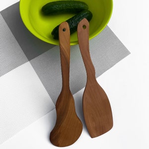 Wooden Spatulas, Kitchen Cooking Spatula, Wooden Spatula Set,  Rustic Utensils, Wooden Kitchenware, Handmade Wood Spatula