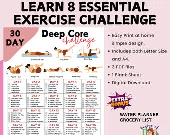 Core Activation Deep Core Workout 30 Day Challenge Core Workout