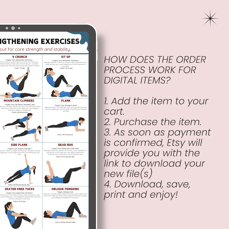 Core Strengthening Exercises Printable Poster Abs Core Workout core-strengthening-exercises-printable-poster-abs-core-workout