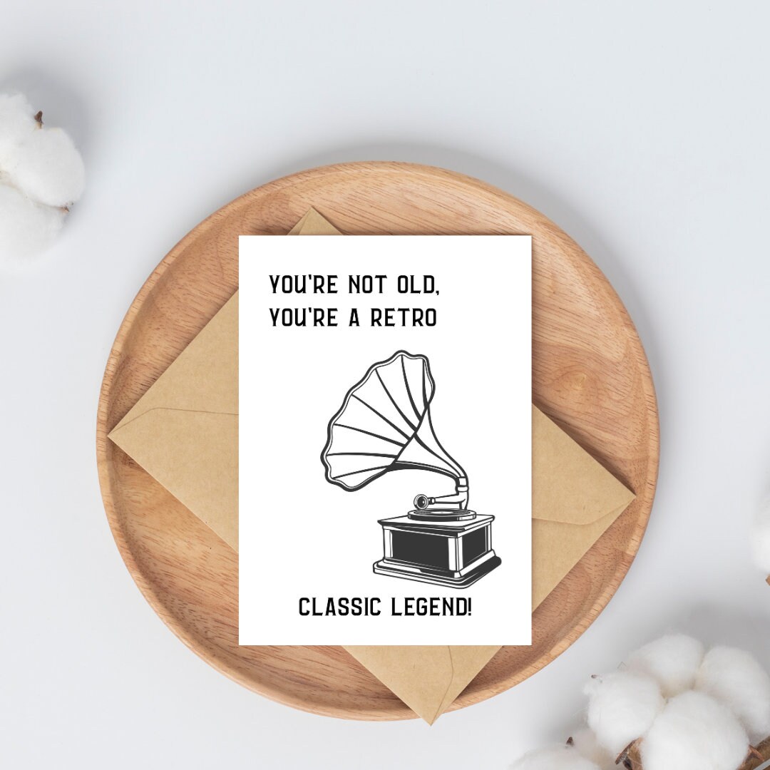 Printable Birthday Card, Funny Birthday Card, Digital Download, Old ...