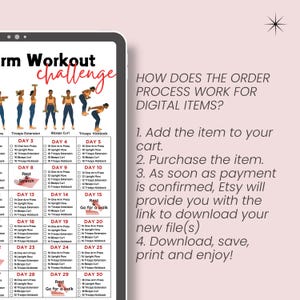 30 Day Arm Workout Challenge, Dumbbell Exercise Plan, Upper Body ...