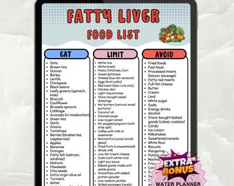 Lista de alimentos para el hígado graso, Desintoxicación hepática, Dieta para un hígado sano, Guía de alimentos para el hígado, Tabla de alimentos para la enfermedad del hígado graso, Guía de la lista de compras para la desintoxicación hepática