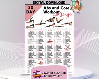 30-dniowe wyzwanie: trening mięśni brzucha i brzucha (plik PDF do druku)