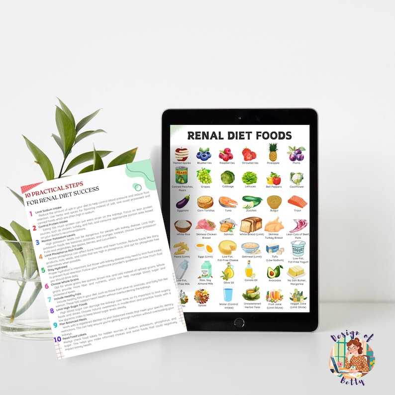 Renal Diet PDF, Healthy Renal Diet Food List, Printable PDF, CKD Diet Poster, Best Foods to Eat ...