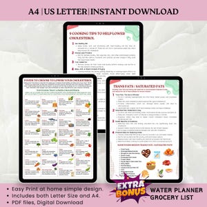 コレステロールを下げる食品リスト表（LDLコレステロールを下げる）、低コレステロール食品、低コレステロールダイエット早見表（食べるべき食品と避けるべき食品、印刷可能）