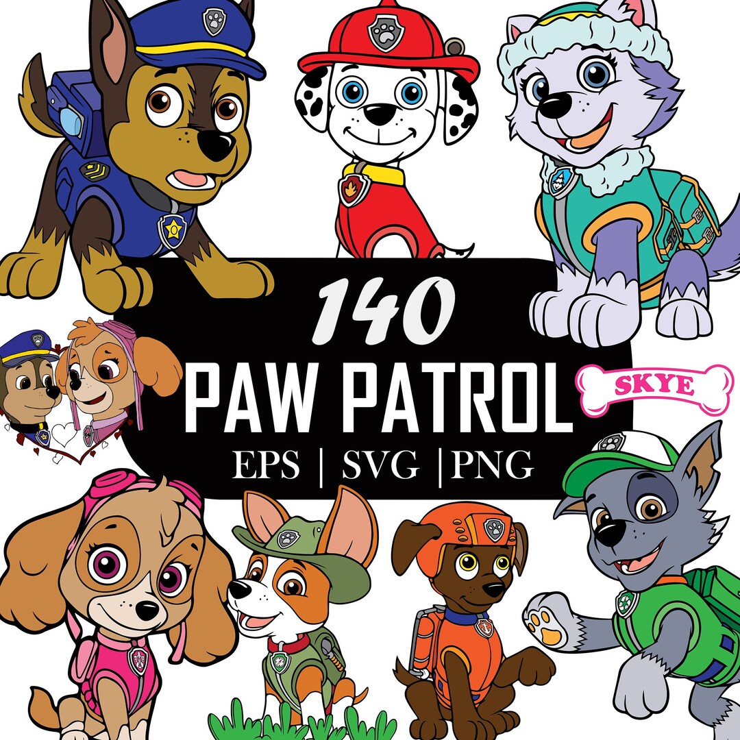 140 Paw Patrol SVG Bundle Digital File Cricut Designs Cricut Svg Cricut ...