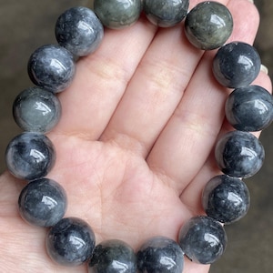 Burmese Jade Natural Bracelet Jadeite Type A Size 13 mm