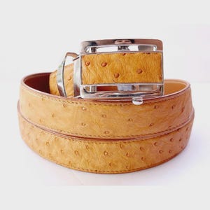 Pink Ostrich Belt - Etsy display picture 1