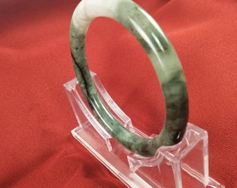 Bracciale Bangle In Giadeite Lavanda Naturale – Giada Gemma 54-64mm (Fatto A Mano)