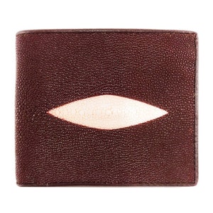 Authentische Stingray Leder Herren Geldbörse Braune Farbe Augen Muster Klassische Geldbörse Neues Geschenk für Ihn