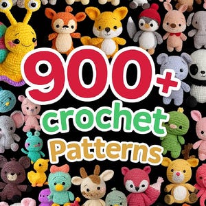 900+ Amigurumi Crochet Patterns | Amigurumi, Toys & Crochet Designs for Dolls, Animals | Mega Crochet Pattern Bundle