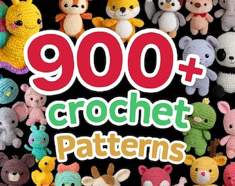 Mais de 900 padrões de amigurumi em crochê: brinquedos, bonecas e animais (pacote para download em PDF)