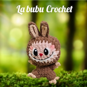 Bunny Crochet Bunny Pattern - Labubu inspired Amigurumi Plush | Smiling Rabbit Lafufu Style Ugly Sweetie Toy PDF Download