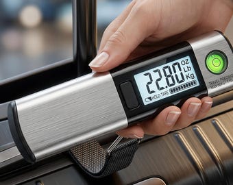 High-Precision Digital Luggage Scale – Portable Suitcase Scale up to 50kg, Backlit LCD Screen, Compact Travel Essential