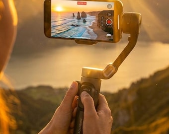 Estabilizador de cardán para smartphone: estabilizador de teléfono plegable y portátil para vídeos fluidos, vlogs, viajes y tomas cinematográficas, diseño compacto.