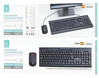 Kabelgebundene Gaming-Tastatur und Maus-Kombination WG8338 Schwarz