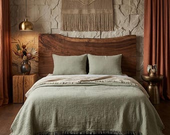 Copriletto in mussola di cotone su misura, certificato OEKO-TEX, coperta turca