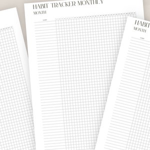 habit tracker digital printable 2024 tägliche und monatliche Gewohnheit Tracking und Monitor Fitness Gewohnheiten Achtsamkeit psychische Gesundheit